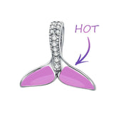 925 Silver Whale Tail Charm Beads for Bracelets DIY Woman