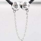 Crystal Safety Chain Beads for Charm Bracelet Bangle