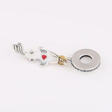 Red Enamel Fortune Carp Pendant Beads 925 Silver Charm Bracelet DIY Jewelry