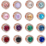 Rose Charm Zircon Silver Beads for 925 Bracelets DIY Jewelry