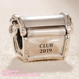 925 Sterling Silver Club Charm Beads for Bracelet DIY Jewelry