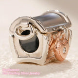 925 Sterling Silver Club Charm Beads for Bracelet DIY Jewelry