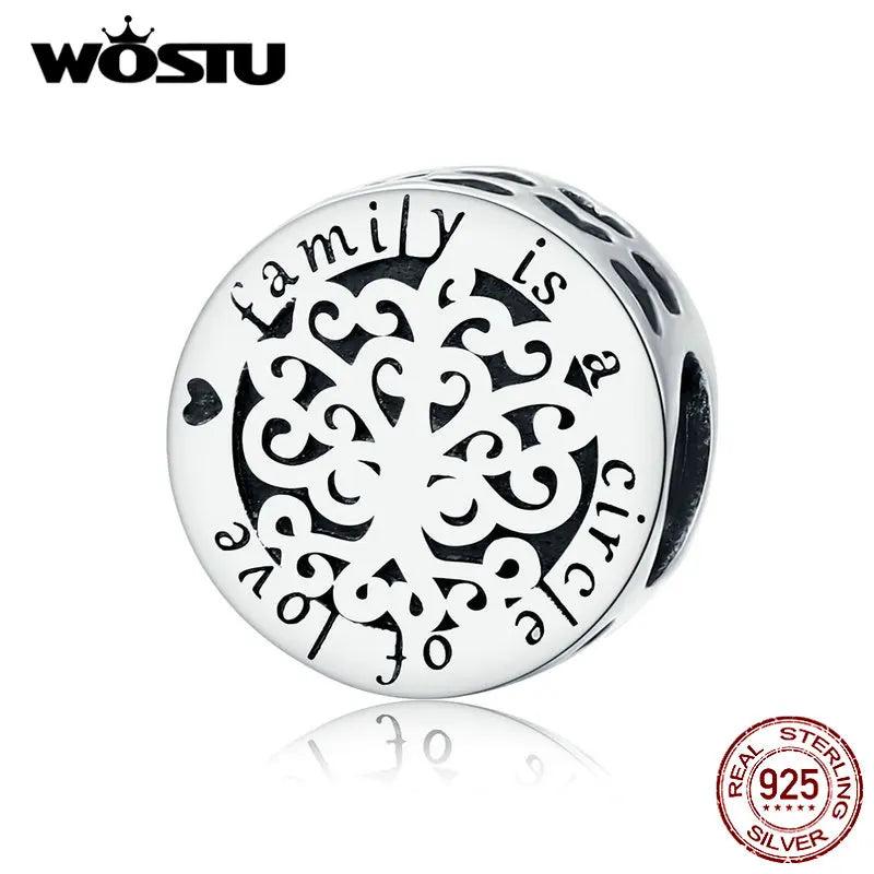 925 Silver Life Tree Heart Beads Charms Pendant for Bracelets DIY Jewelry