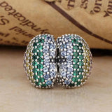Rainbow Heart Clip Beads for Bracelet DIY Jewelry