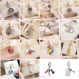 925 Silver Heart Keys of Love Bird Charm