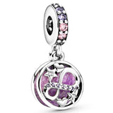 Infinity Hearts & Stars Pendant Beads 925 Silver Charm Bracelet DIY