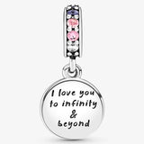 Infinity Hearts & Stars Pendant Beads 925 Silver Charm Bracelet DIY
