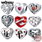 925 Silver Embrace Love Beads Charms Pendant for Bracelets DIY Jewelry