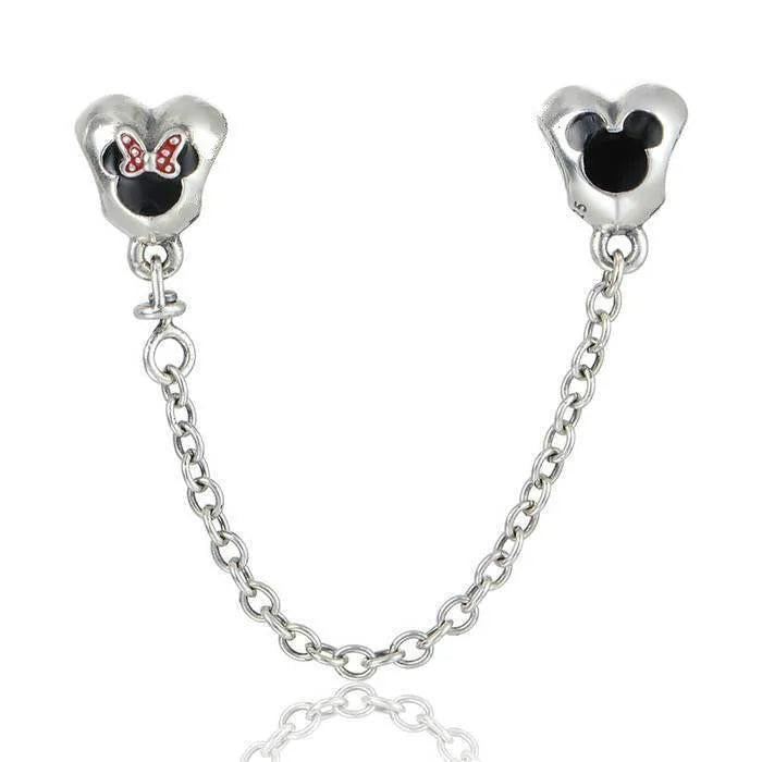 925 Sterling Silver Cartoon Style Bead Chain Bracelet Jewelry