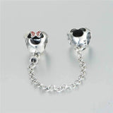 925 Sterling Silver Cartoon Style Bead Chain Bracelet Jewelry
