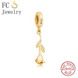 925 Silver Rose Flower Bead for Charm Bracelet