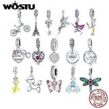 925 Silver Hot Love Charms Pendant for Bracelets DIY Jewelry
