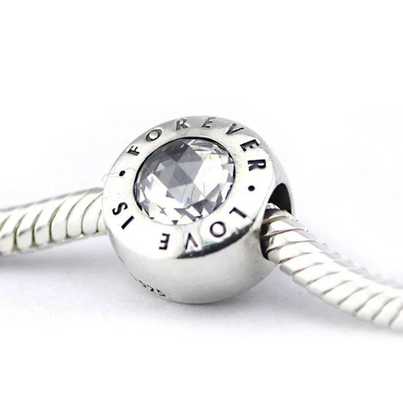 925 Silver Cupcake Charm Bead Love Is Forever Dangle