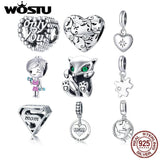 Sterling Silver Workout Girl Heart Charm Pendant for Bracelets
