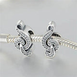 925 Sterling Silver Music Notation Charm Bracelet