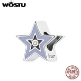 925 Silver Star Moon Charms Pendant DIY Jewelry Gift