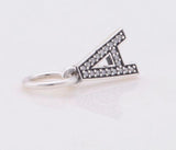 925 Silver Letter A Dangle Charm for Bracelets & Necklaces