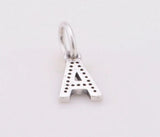 925 Silver Letter A Dangle Charm for Bracelets & Necklaces