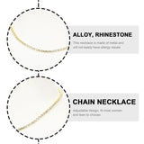 Womens Chain Necklace Clavicle Chain Full Diamond Necklace
