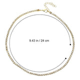 Womens Chain Necklace Clavicle Chain Full Diamond Necklace