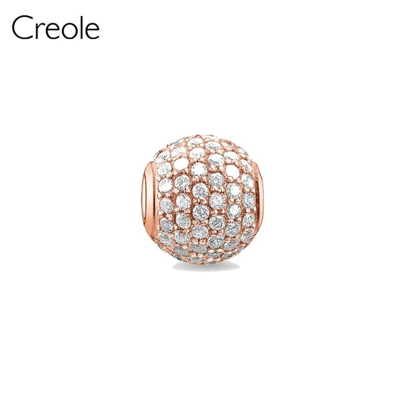 Studs Cross of Life Ankh Ornament CZ Pave Charm Beads