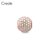 Studs Cross of Life Ankh Ornament CZ Pave Charm Beads