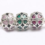 925 Silver Green Clover Charms for Bracelet & Necklace