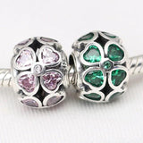 925 Silver Green Clover Charms for Bracelet & Necklace