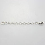 925 Silver Lobster Clasp Safety Chain Charm for European Bracelet & Necklace