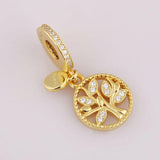 925 Silver Family Tree Of Life Bead Charm Bracelet Necklace Women Jewelry