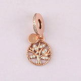 925 Silver Family Tree Of Life Bead Charm Bracelet Necklace Women Jewelry