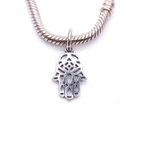 925 Sterling Silver Hamsa Hand Charm European Bead