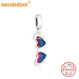 925 Silver Baby Hand Crystal Beads, Heart Charm Winter