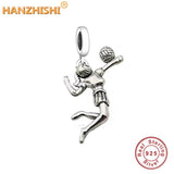925 Silver Baby Hand Crystal Beads, Heart Charm Winter