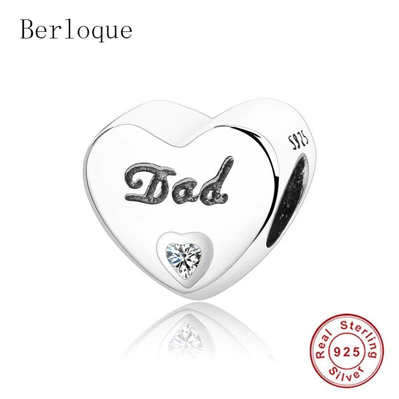 925 Sterling Silver Heart Charm for Bracelets