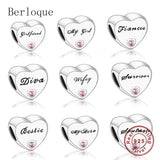 925 Sterling Silver Heart Charm for Bracelets