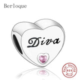 925 Sterling Silver Heart Charm for Bracelets