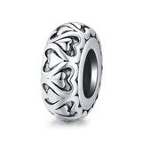 Vintage Sterling Silver Flower Lace Spacer Beads for Bracelets