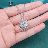 Personality Charm Necklace Silver CZ Stone Pendant Choker Jewelry