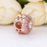 Rose Openwork Radiant Hearts Charm Bracelet DIY Jewelry