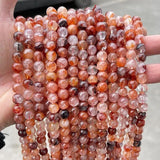 Red Gum Flower Quartz Beads Round Loose Beads 6/8/10/12mm