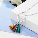 Colorful Crystal Pendant Necklace for Women Ladies