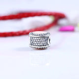 Pink Love Crystal Beads 925 Silver Charm Bracelet DIY Jewelry