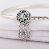 925 Silver Dream Catcher Charm Pendant Bead for Bracelet Diy Jewelry