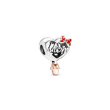 S925 Sterling Silver Rabbit Year Mahjong Fuzi Love Red Bag Beads