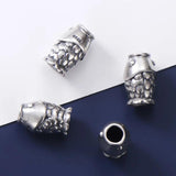 925 Silver Vintage Fish Tube Spacer Beads Large Hole Charm Beads