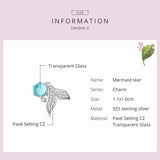925 Silver Mermaid Tears Charm for 3MM Beads Bracelets
