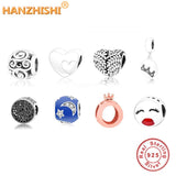 925 Sterling Silver Owl Dog Pig Charms Beads Fit Bracelet Pendant Necklace