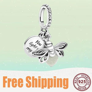 925 Silver Rainbow, Firefly, Watering Can Charm for Bracelet