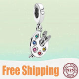 925 Silver Rainbow, Firefly, Watering Can Charm for Bracelet